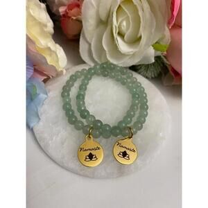 Namaste Bracelet - Green Agate Edition